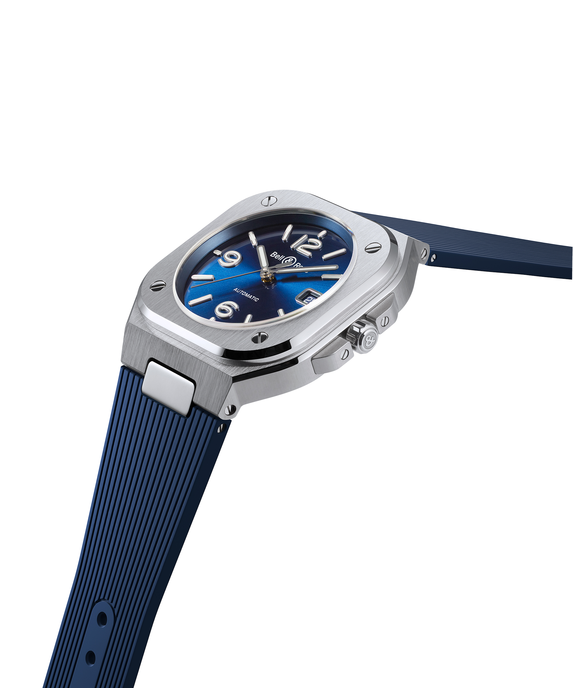 Men's watch / unisex  BELL & ROSS, BR 05 Blue Steel / 40mm, SKU: BR05A-BLU-ST/SRB | watchphilosophy.co.uk