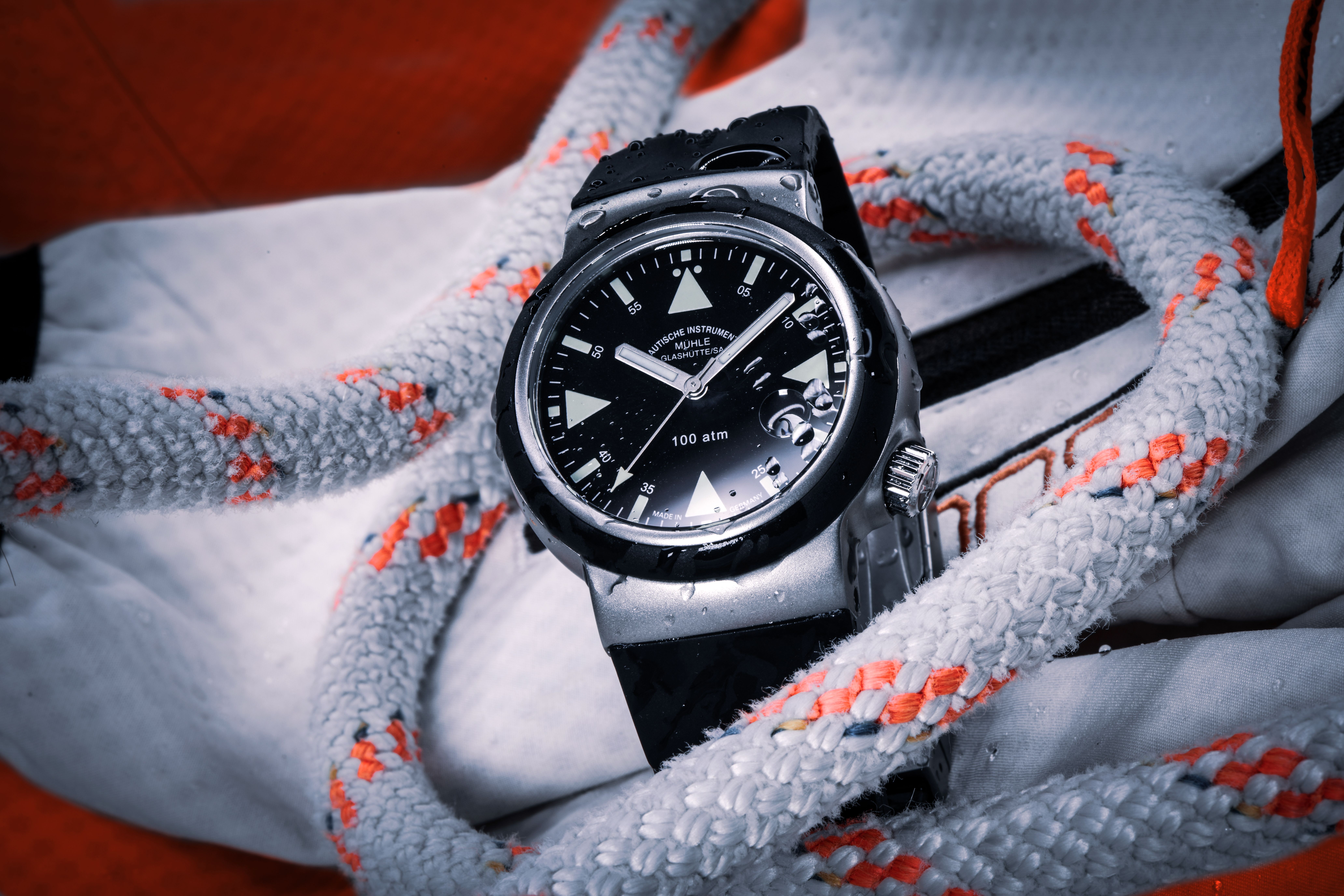 Men's watch / unisex  MÜHLE-GLASHÜTTE, S.A.R. Rescue-Timer / 42 mm, SKU: M1-41-03-KB | watchphilosophy.co.uk