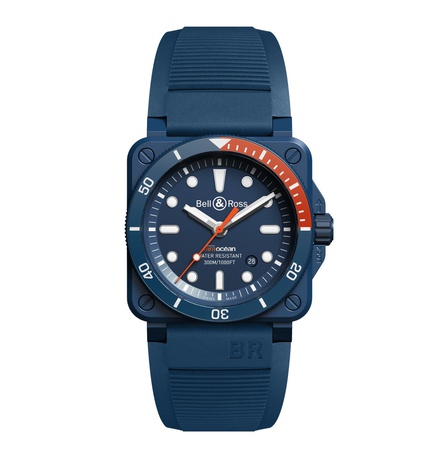 Men's watch / unisex  BELL & ROSS, BR 03 Diver Tara Limited Edition / 42mm, SKU: BR0392-D-TR-CE/SRB | watchphilosophy.co.uk