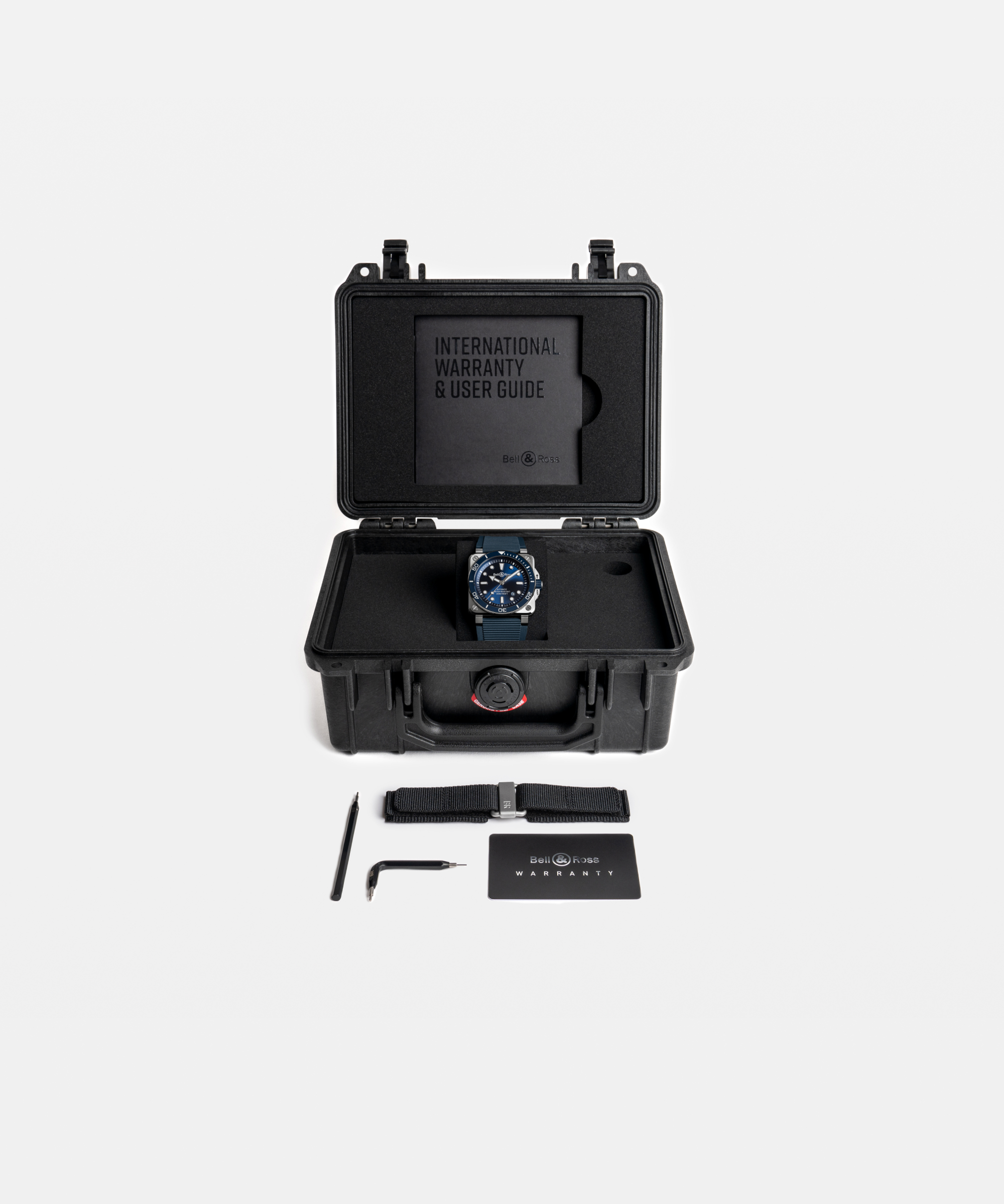 Men's watch / unisex  BELL & ROSS, BR-03 Diver Blue Steel / 42mm, SKU: BR03A-D-BLU-ST/SRB | watchphilosophy.co.uk