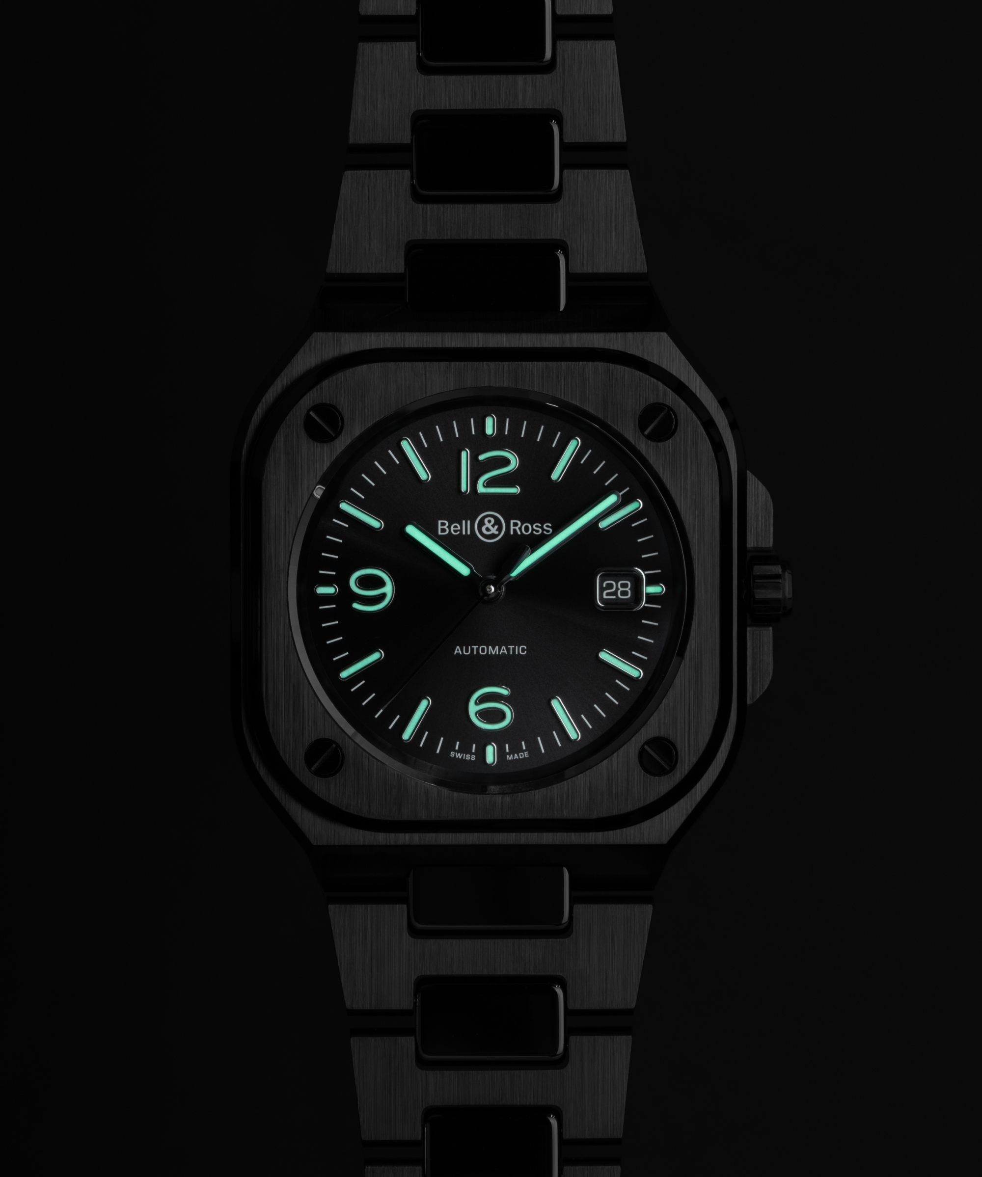 Men's watch / unisex  BELL & ROSS, BR 05 Black Ceramic / 41mm, SKU: BR05A-BL-CE/SCE | watchphilosophy.co.uk