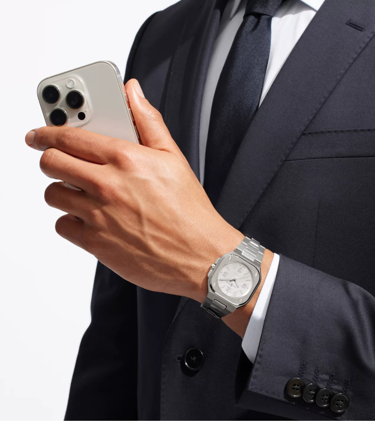 Men's watch / unisex  BELL & ROSS, BR 05 Mother of Pearl Steel / 36mm, SKU: BR05A-S-MP-ST/SST | watchphilosophy.co.uk