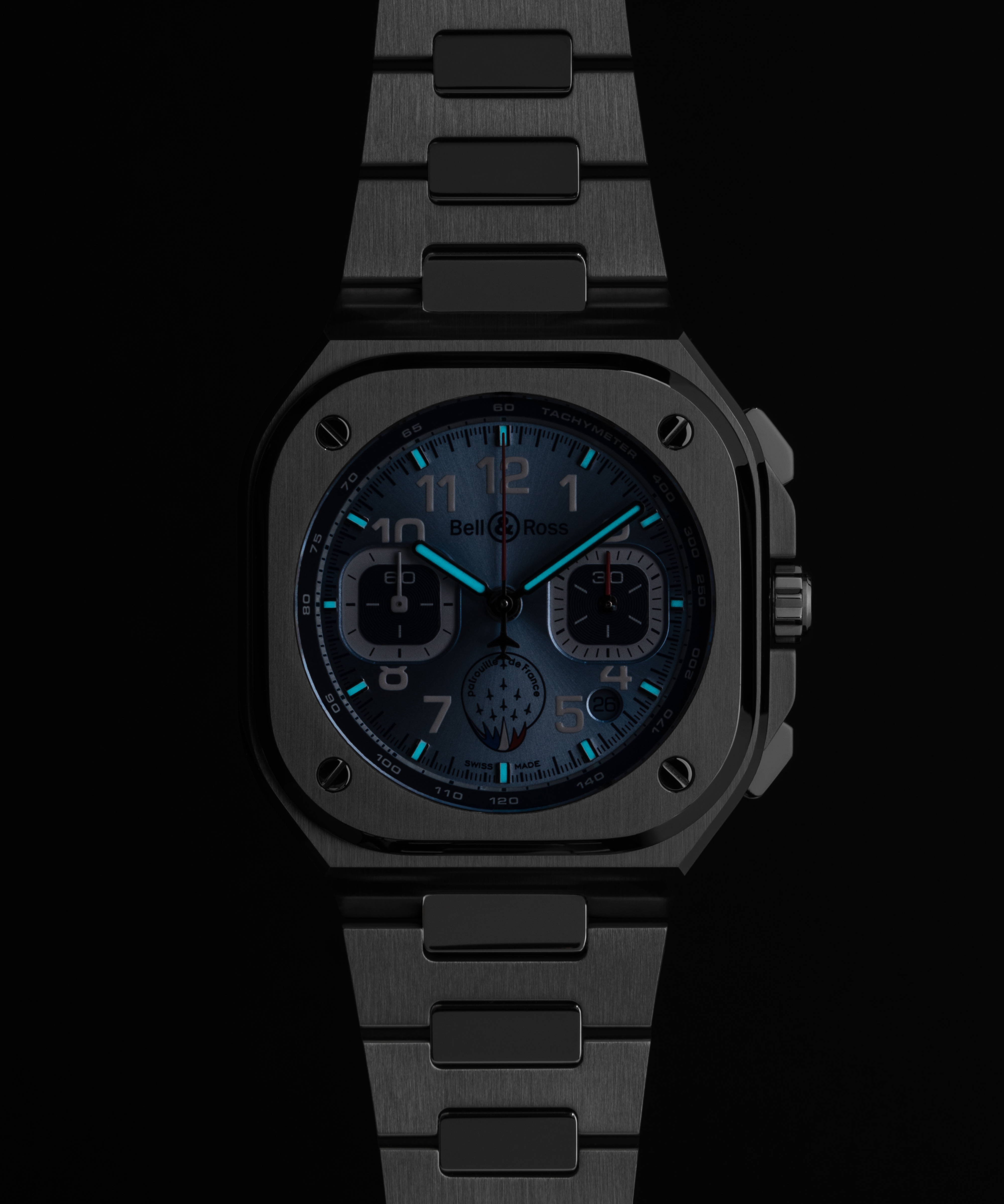 Men's watch / unisex  BELL & ROSS, BR 05 Chrono Patrouille de Francel Limited Edition / 42mm, SKU: BR05C-PAF-ST/SST | watchphilosophy.co.uk