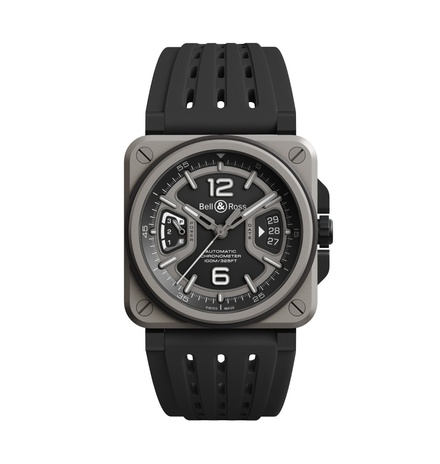 Men's watch / unisex  BELL & ROSS, BR-X3 Black Titanium / 41mm, SKU: BRX3R-BL-TI/SRB | watchphilosophy.co.uk