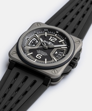Men's watch / unisex  BELL & ROSS, BR-X3 Black Titanium / 41mm, SKU: BRX3R-BL-TI/SRB | watchphilosophy.co.uk