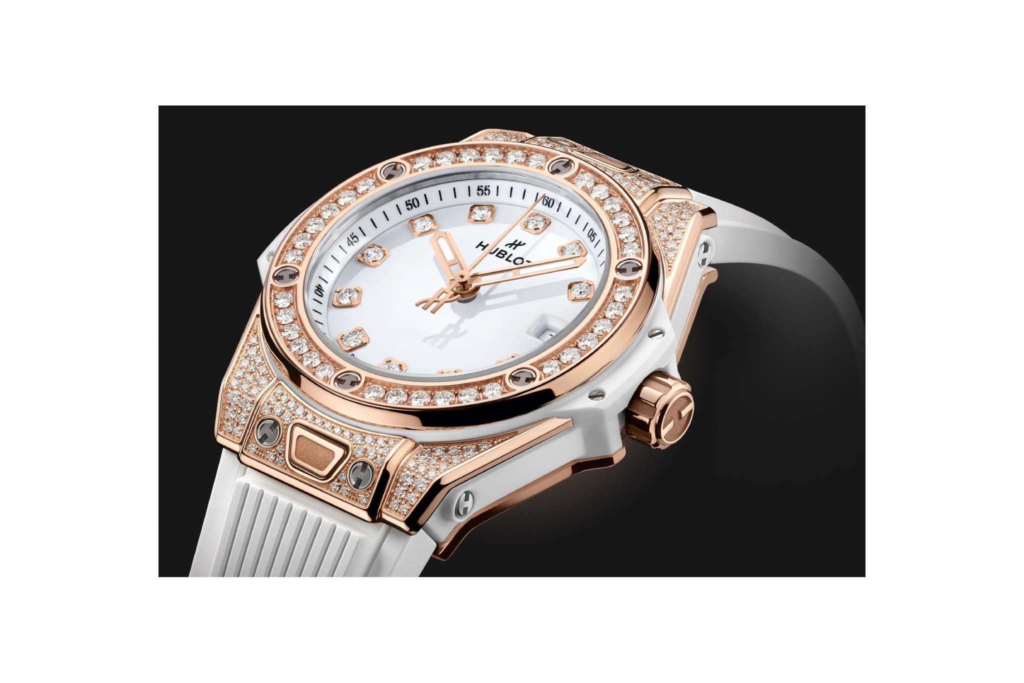 Ladies' watch  HUBLOT, Big Bang One Click King Gold White Pave / 33mm, SKU: 485.OE.2210.RW.1604 | watchphilosophy.co.uk