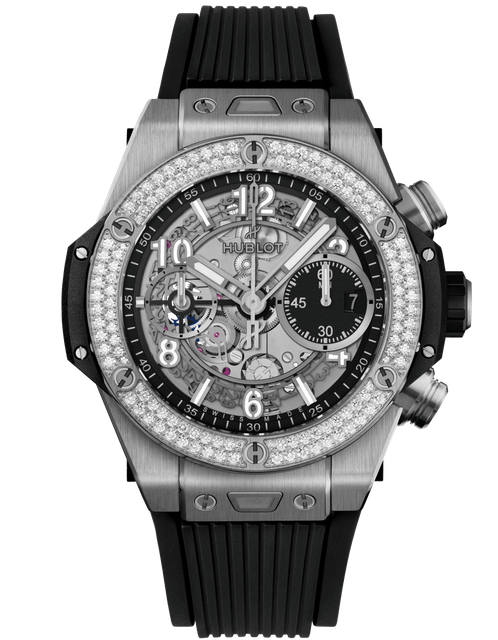 Men's watch / unisex  HUBLOT, Big Bang Unico Titanium Diamonds / 42mm, SKU: 441.NX.1171.RX.1104 | watchphilosophy.co.uk