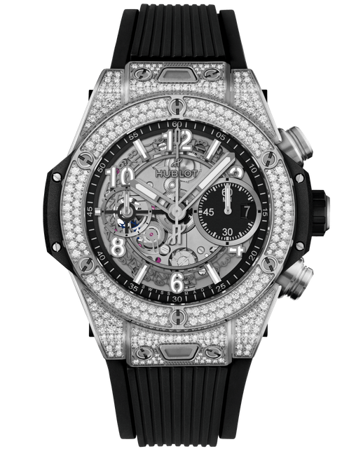 Men's watch / unisex  HUBLOT, Big Bang Unico Titanium Pave / 42mm, SKU: 441.NX.1171.RX.1704 | watchphilosophy.co.uk