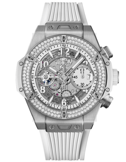Men's watch / unisex  HUBLOT, Big Bang Unico Titanium White Diamonds / 42mm, SKU: 441.NE.2011.RW.1104 | watchphilosophy.co.uk