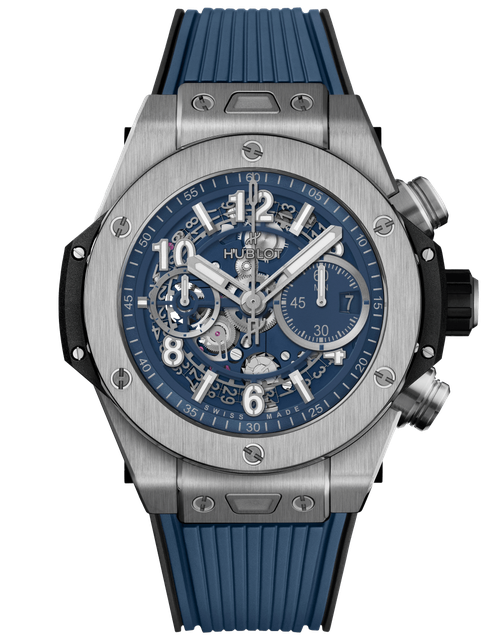 Men's watch / unisex  HUBLOT, Big Bang Unico Titanium Blue / 44mm, SKU: 421.NX.5170.RX | watchphilosophy.co.uk