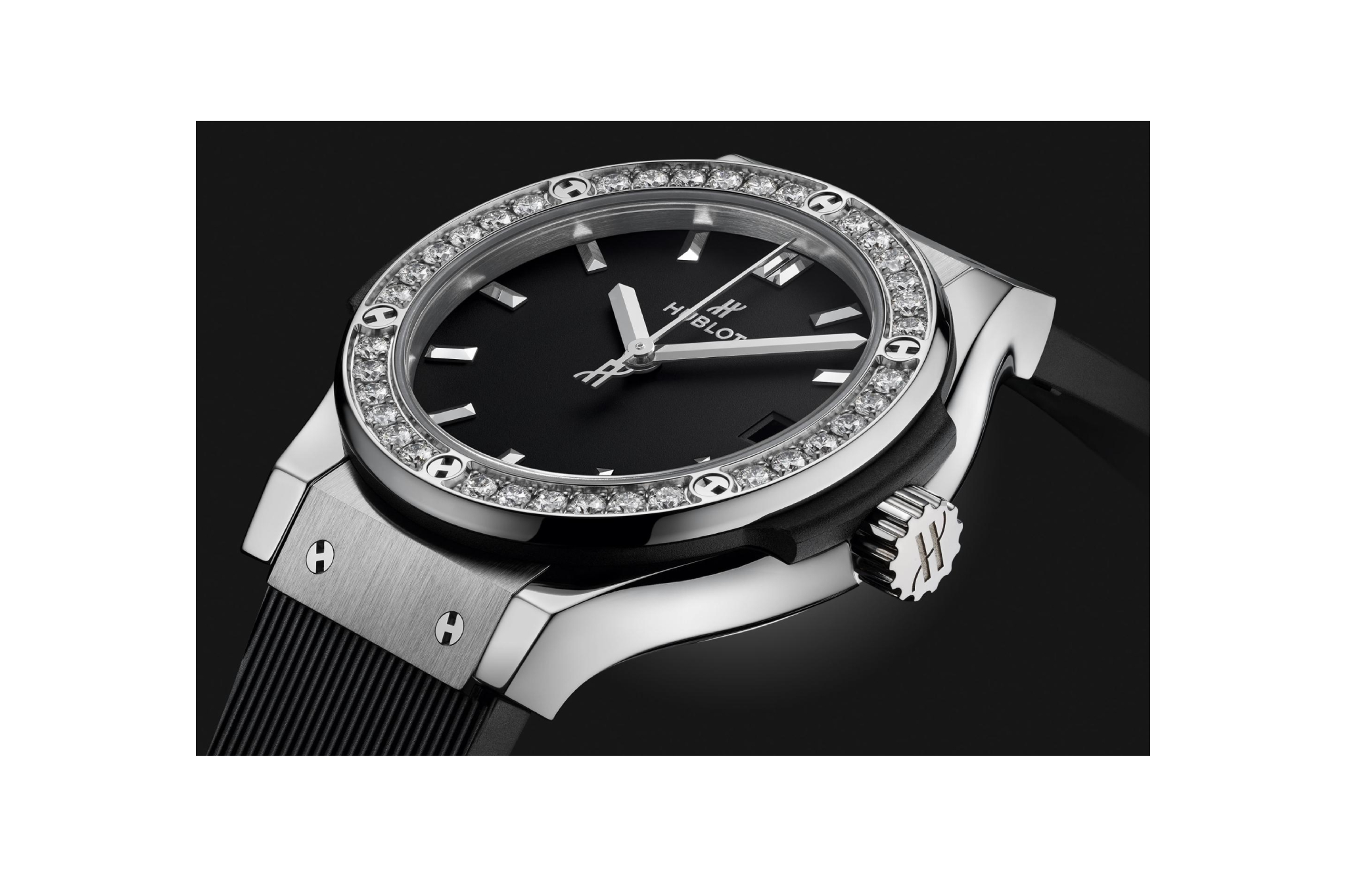 Ladies' watch  HUBLOT, Classic Fusion Titanium Diamonds / 33mm, SKU: 581.NX.1171.RX.1104 | watchphilosophy.co.uk