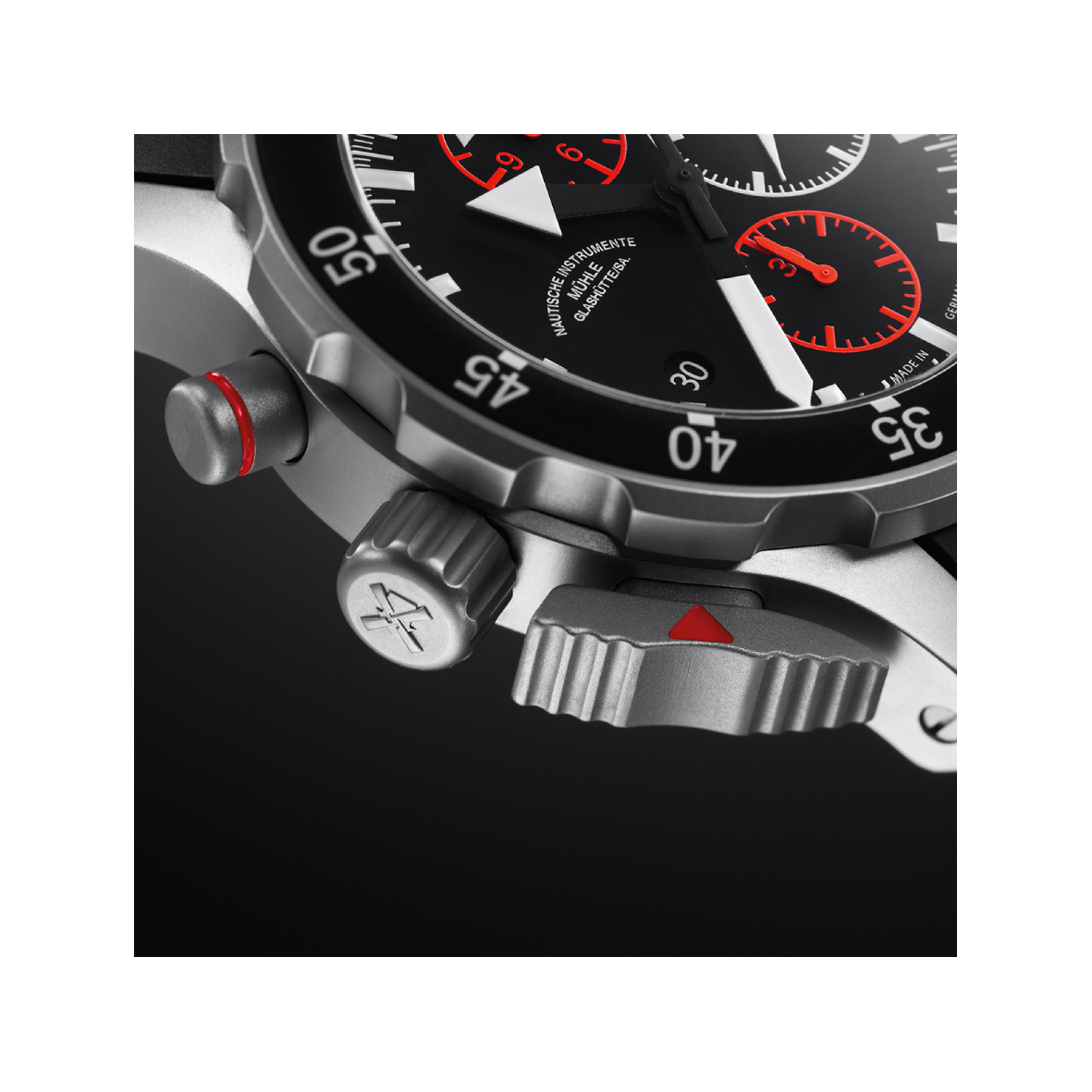 Men's watch / unisex  MÜHLE-GLASHÜTTE, S.A.R. Flieger-Chronograph / 45 mm, SKU: M1-41-33-KB | watchphilosophy.co.uk