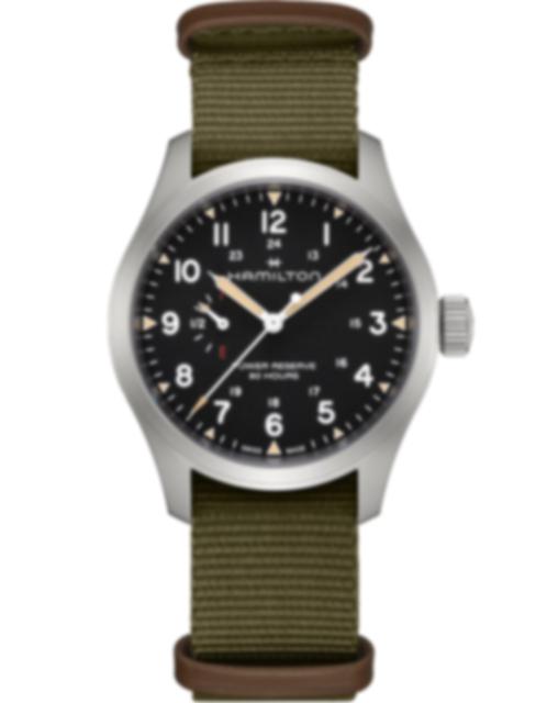 Men's watch / unisex  HAMILTON, Khaki Field Mechanical Power Reserve / 40mm, SKU: H69509930 | watchphilosophy.co.uk