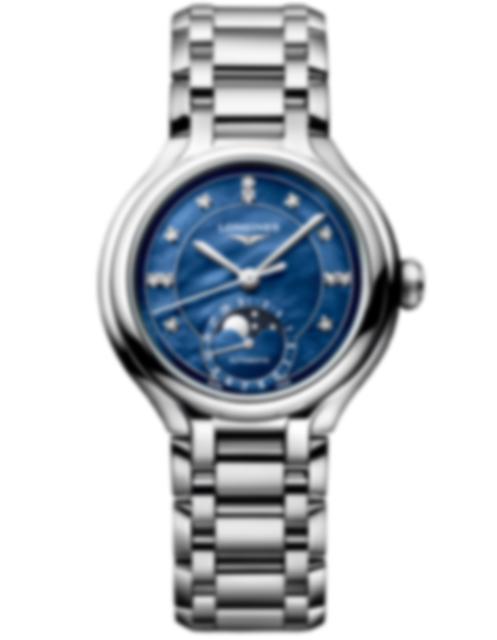 Ladies' watch  LONGINES, Primaluna Moonphase / 34mm, SKU: L8.126.4.97.6 | watchphilosophy.co.uk