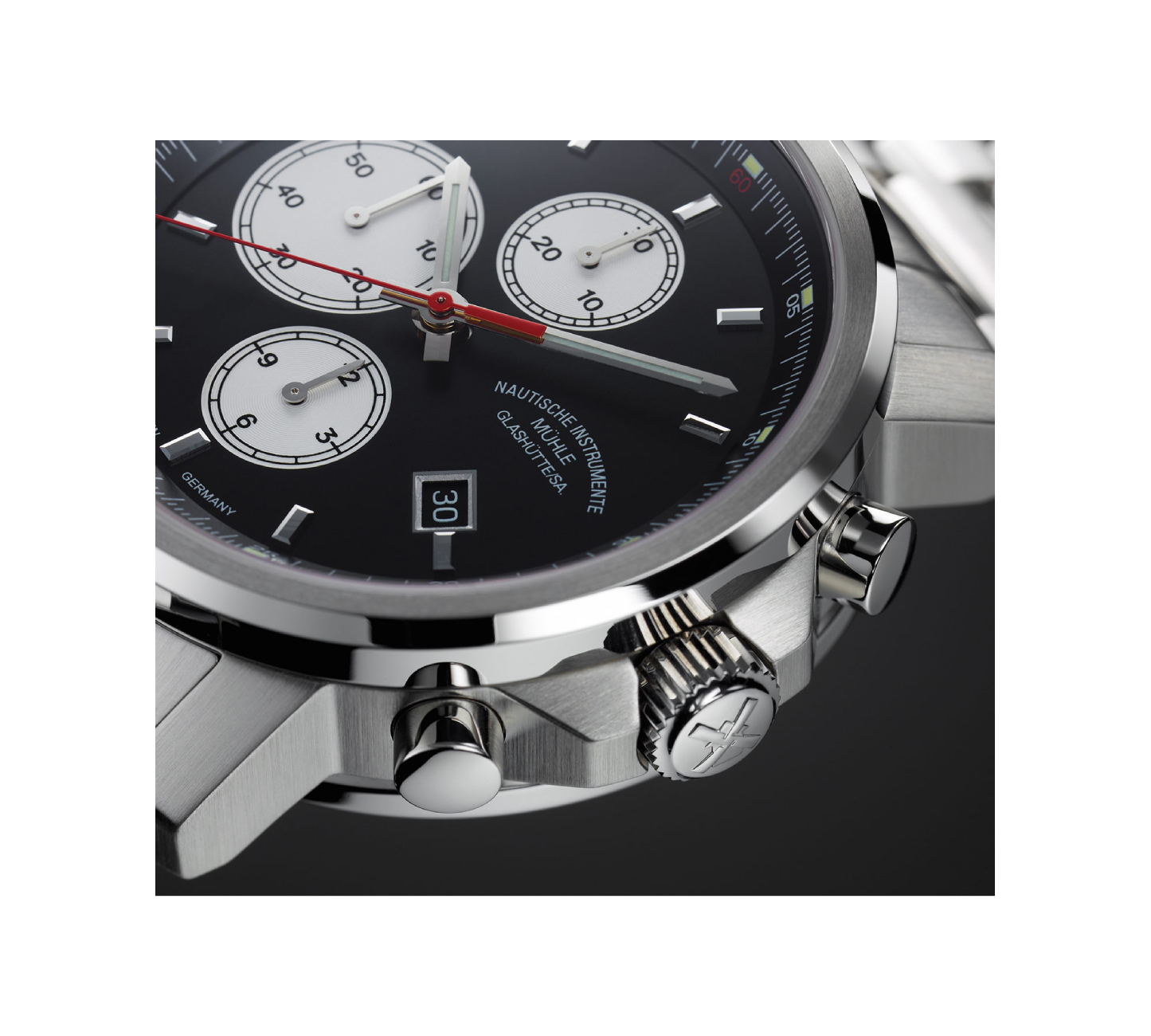 Men's watch / unisex  MÜHLE-GLASHÜTTE, 29ER Chronograph / 42.4 mm, SKU: M1-25-43-MB | watchphilosophy.co.uk