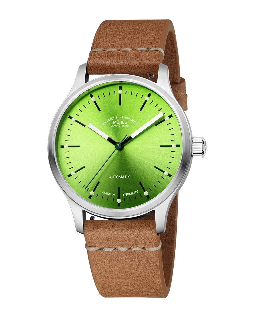 Men's watch / unisex  MÜHLE-GLASHÜTTE, Panova Lime / 40mm, SKU: M1-40-76-1-LB-II | watchphilosophy.co.uk