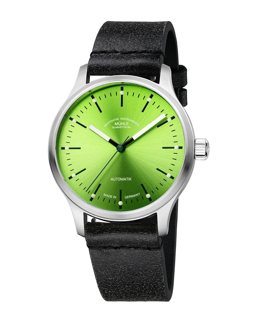 Men's watch / unisex  MÜHLE-GLASHÜTTE, Panova Lime / 40mm, SKU: M1-40-76-1-LB-III | watchphilosophy.co.uk