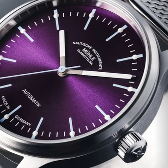 Men's watch / unisex  MÜHLE-GLASHÜTTE, Panova Violet / 40mm, SKU: M1-40-78-1-MB-II | watchphilosophy.co.uk