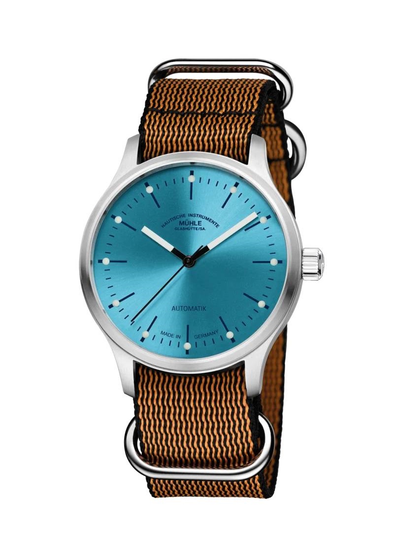 Men's watch / unisex  MÜHLE-GLASHÜTTE, Panova Turquoise / 40mm, SKU: M1-40-79-NB-III | watchphilosophy.co.uk
