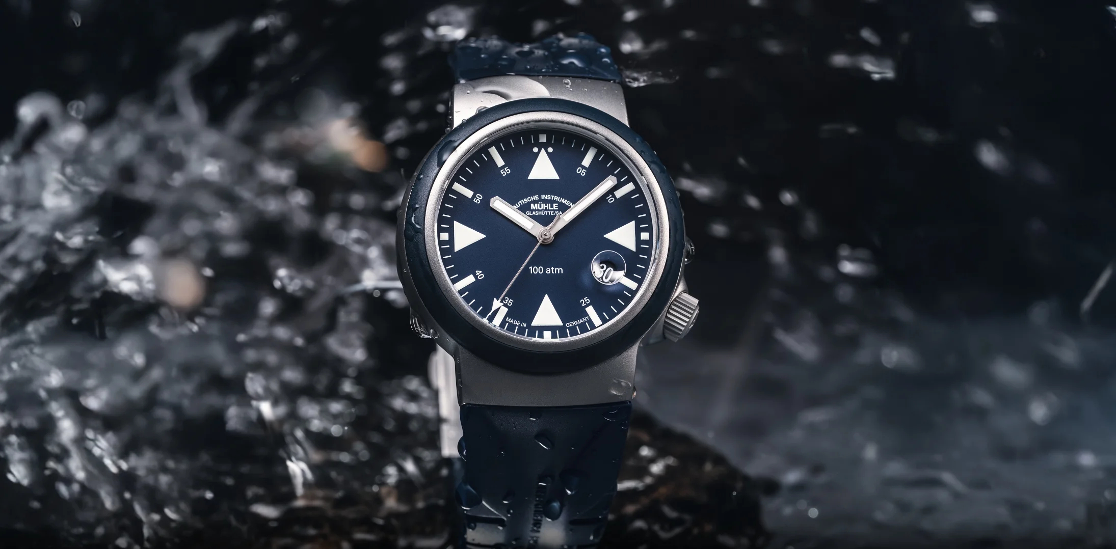 Men's watch / unisex  MÜHLE-GLASHÜTTE, S.A.R. Rescue-Timer Nautical Blue / 42 mm, SKU: M1-41-02-KB-II | watchphilosophy.co.uk