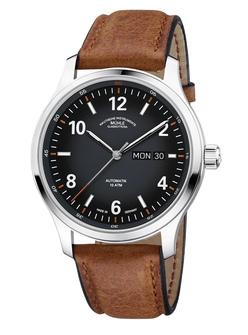 Men's watch / unisex  MÜHLE-GLASHÜTTE, Lunova Day/Date / 42.3mm, SKU: M1-43-26-LB-II | watchphilosophy.co.uk