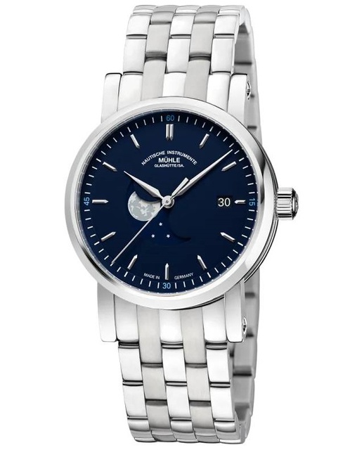 Men's watch / unisex  MÜHLE-GLASHÜTTE, Teutonia IV BlueMoon / 39 mm, SKU: M1-44-62-MB | watchphilosophy.co.uk