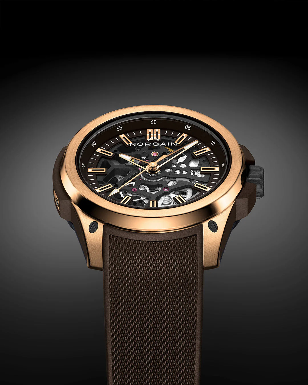 Men's watch / unisex  NORQAIN, Independence Wild One Skeleton Gold / 42mm, SKU: N3000.07G04.N01.R01 | watchphilosophy.co.uk