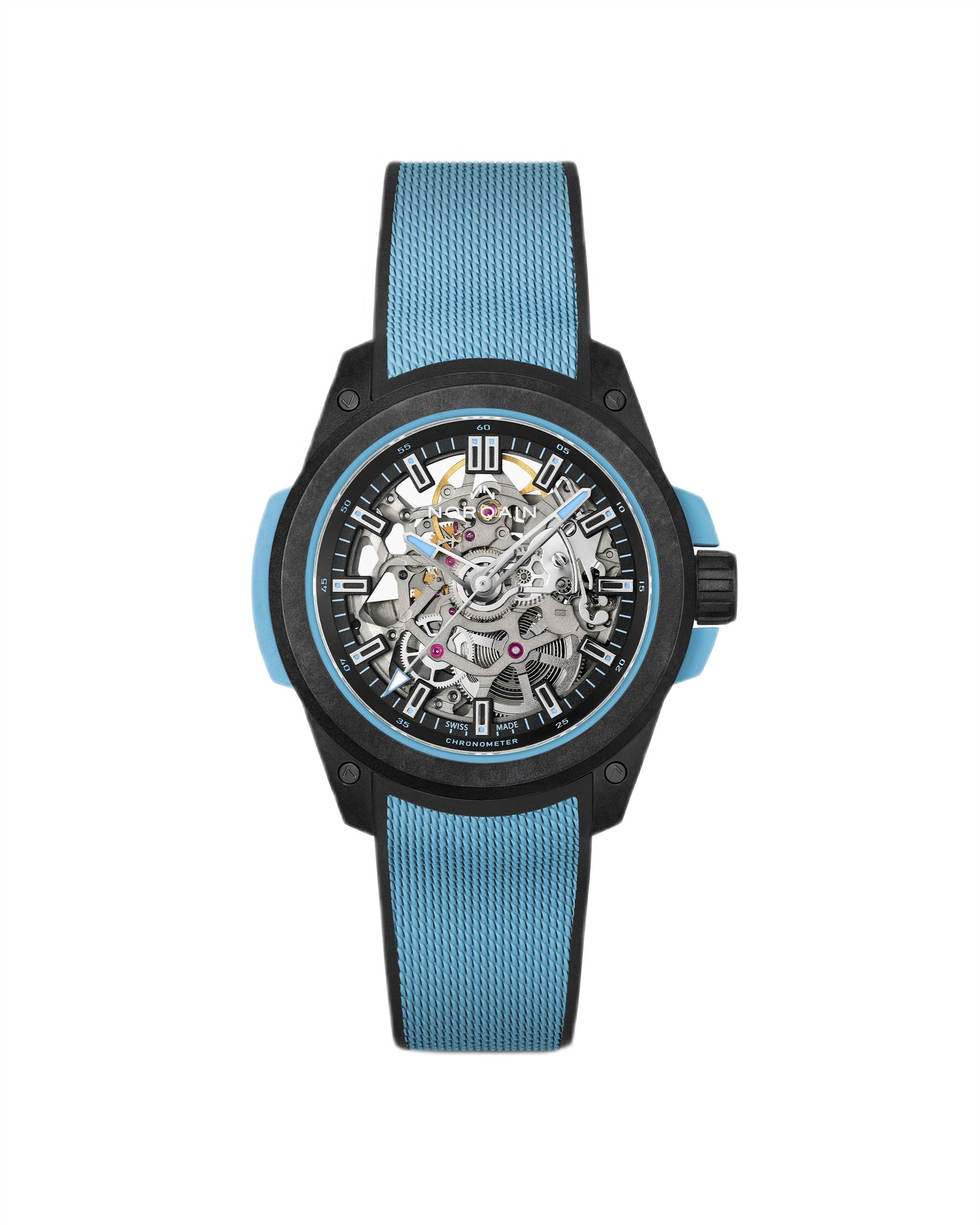 Men's watch / unisex  NORQAIN, Independence Wild One Skeleton Sky Blue / 39mm, SKU: N3001.07Q02.B02.R01 | watchphilosophy.co.uk