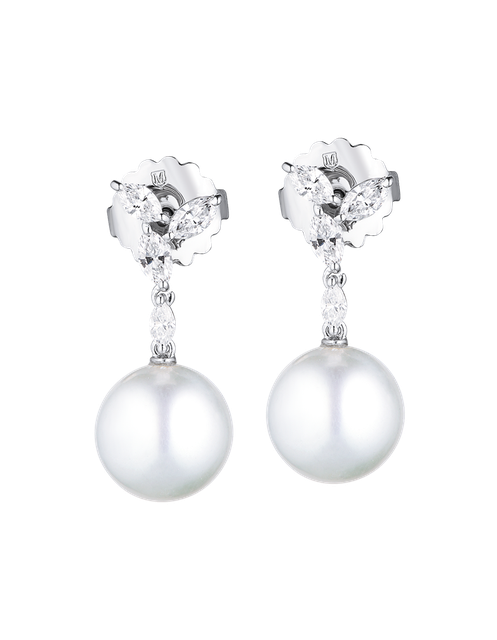 Women Jewellery  MIKIMOTO, Classic Platinum Pearl & Diamonds, SKU: PEH7058NDP | watchphilosophy.co.uk