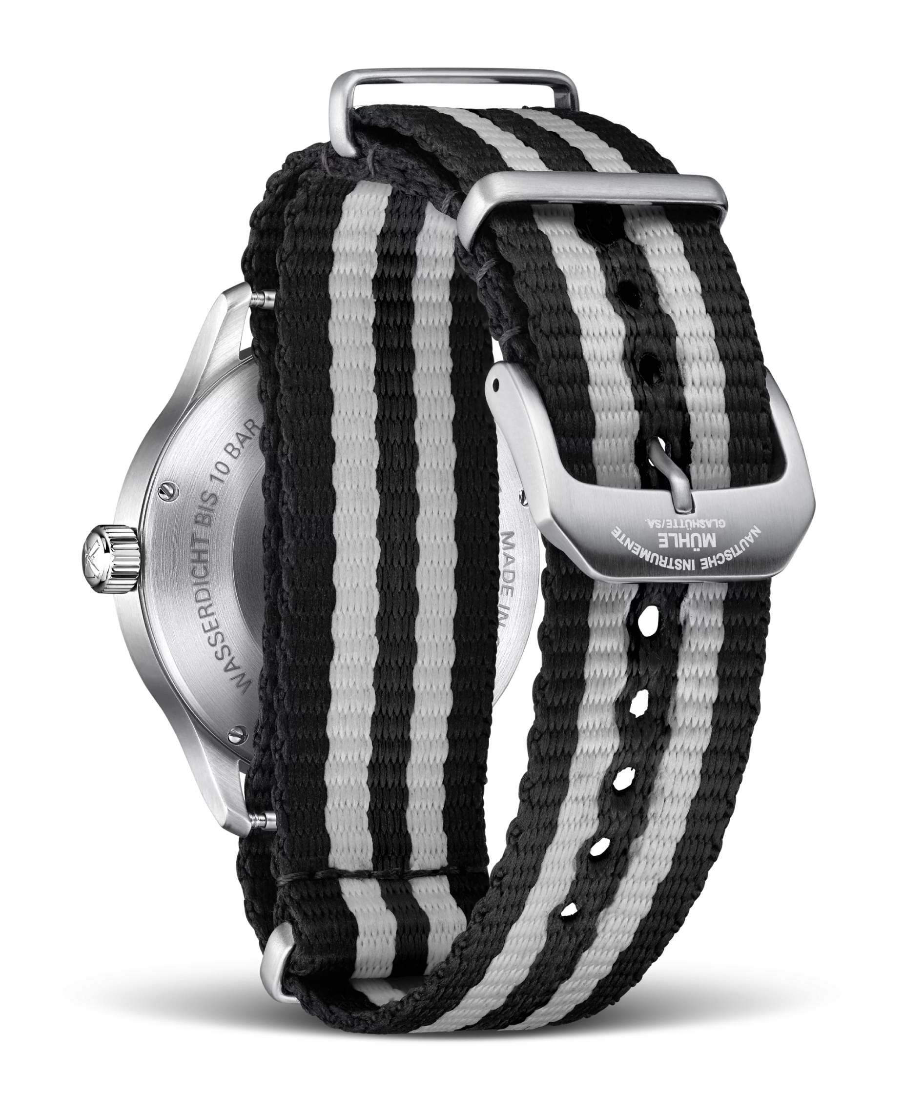 Men's watch / unisex  MÜHLE-GLASHÜTTE, Panova Grey / 40mm, SKU: M1-40-75-NB-IV | watchphilosophy.co.uk