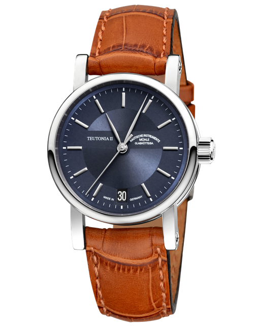 Ladies' watch  MÜHLE-GLASHÜTTE, Teutonia II Medium / 34 mm, SKU: M1-30-22-LB | watchphilosophy.co.uk