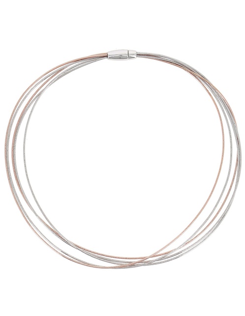 Women Jewellery  PESAVENTO, DNA Spring Rhodium Pink Silver Necklace, SKU: WDNAG471 | watchphilosophy.co.uk