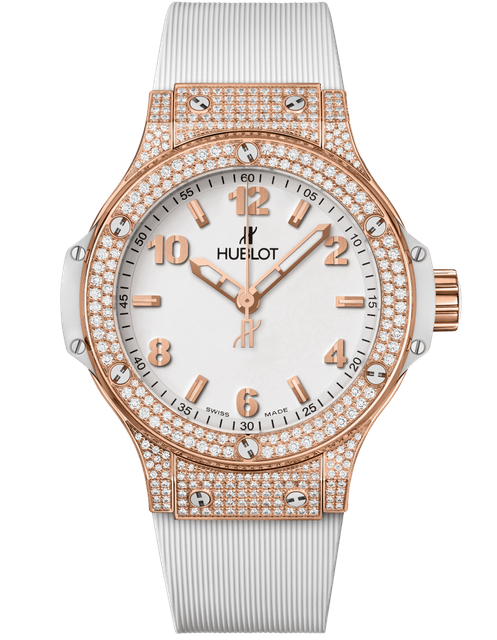 Men's watch / unisex  HUBLOT, Big Bang Gold White Pave / 38mm, SKU: 361.PE.2010.RW.1704 | watchphilosophy.co.uk