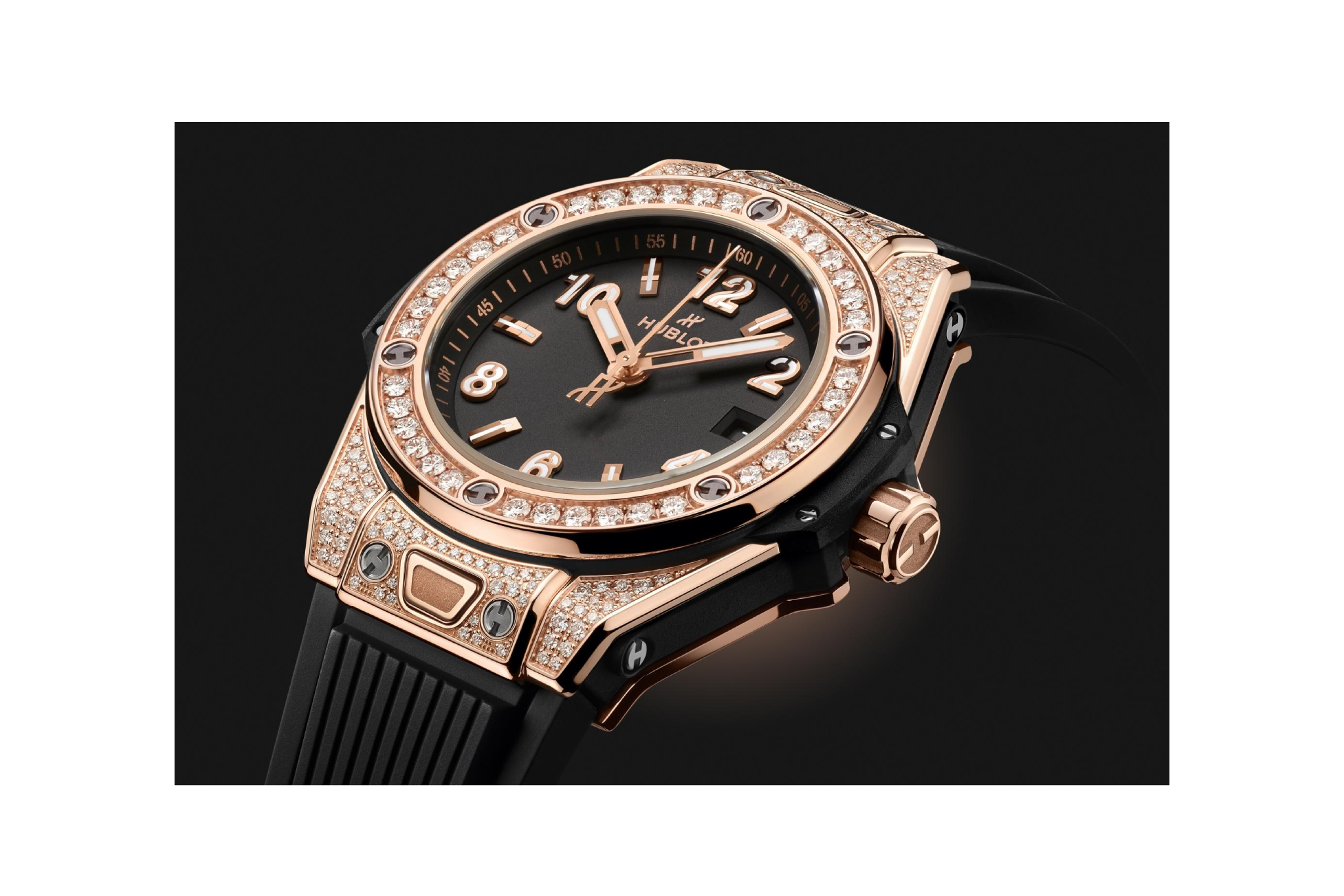 Ladies' watch  HUBLOT, Big Bang One Click King Gold Pave / 33mm, SKU: 485.OX.1180.RX.1604 | watchphilosophy.co.uk