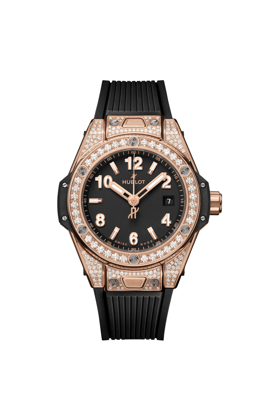Ladies' watch  HUBLOT, Big Bang One Click King Gold Pave / 33mm, SKU: 485.OX.1180.RX.1604 | watchphilosophy.co.uk