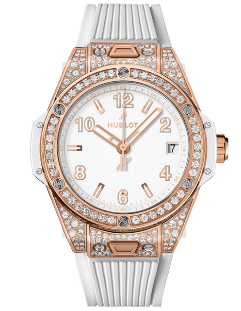 Ladies' watch  HUBLOT, Big Bang One Click King Gold White Pave / 39mm, SKU: 465.OE.2080.RW.1604 | watchphilosophy.co.uk