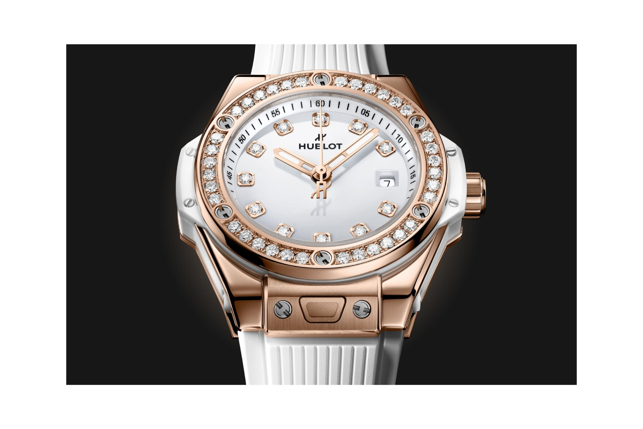 Ladies' watch  HUBLOT, Big Bang One Click King Gold White Diamonds / 33mm, SKU: 485.OE.2210.RW.1204 | watchphilosophy.co.uk