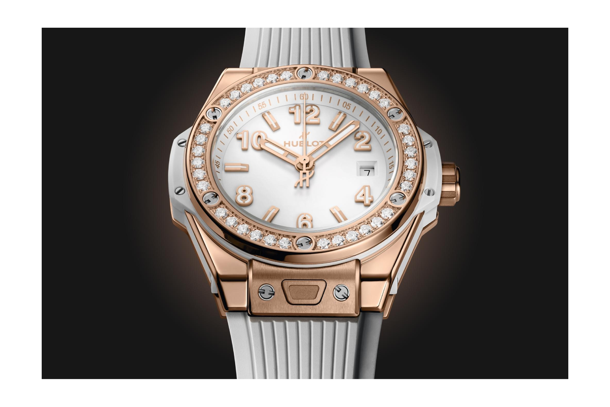 Ladies' watch  HUBLOT, Big Bang One Click King Gold White Diamonds / 33mm, SKU: 485.OE.2080.RW.1204 | watchphilosophy.co.uk