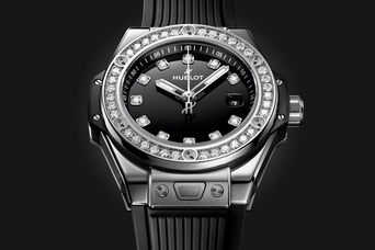 Ladies' watch  HUBLOT, Big Bang One Click Steel Diamonds / 33mm, SKU: 485.SX.1270.RX.1204 | watchphilosophy.co.uk