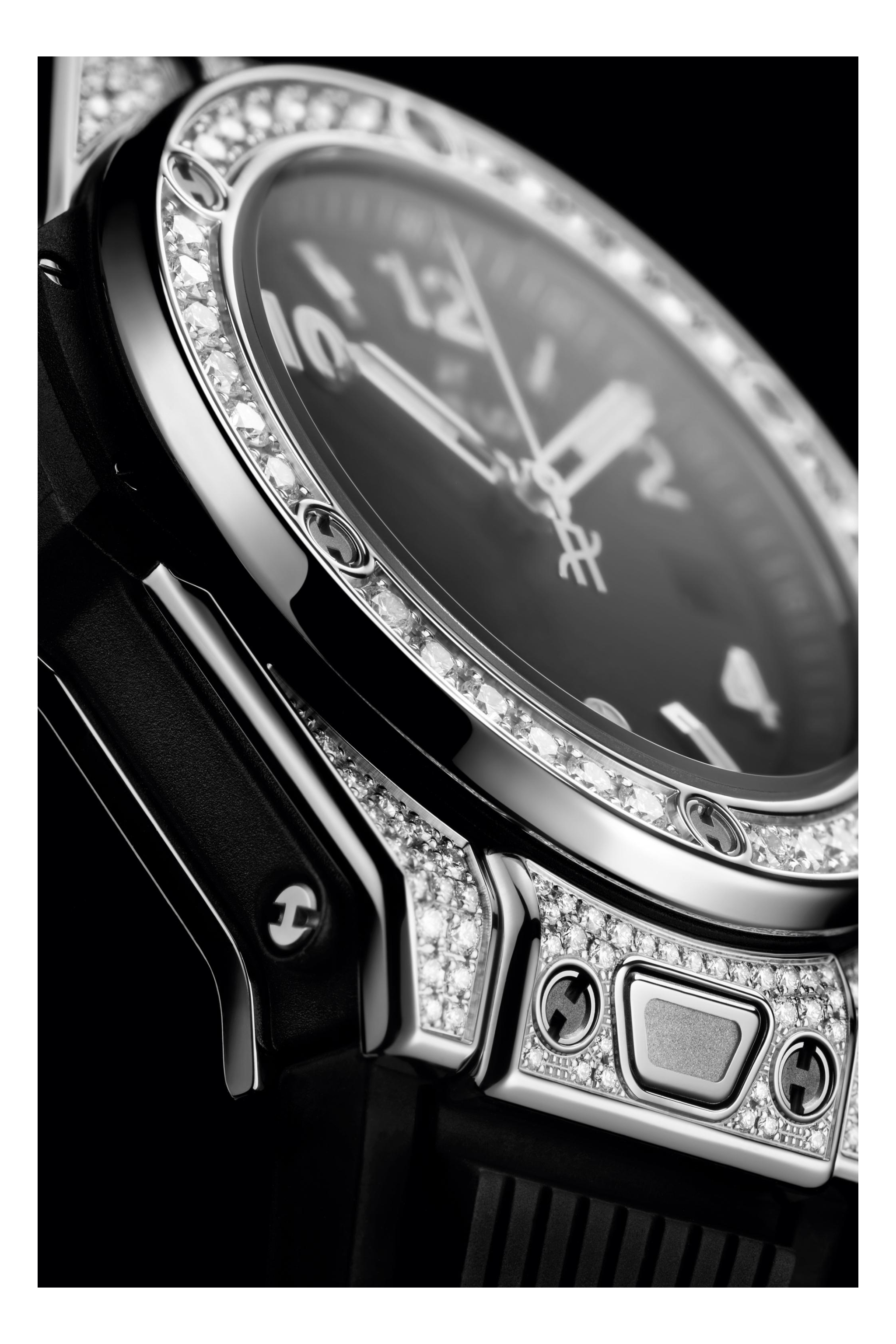 Ladies' watch  HUBLOT, Big Bang One Click Steel Pave / 33mm, SKU: 485.SX.1170.RX.1604 | watchphilosophy.co.uk