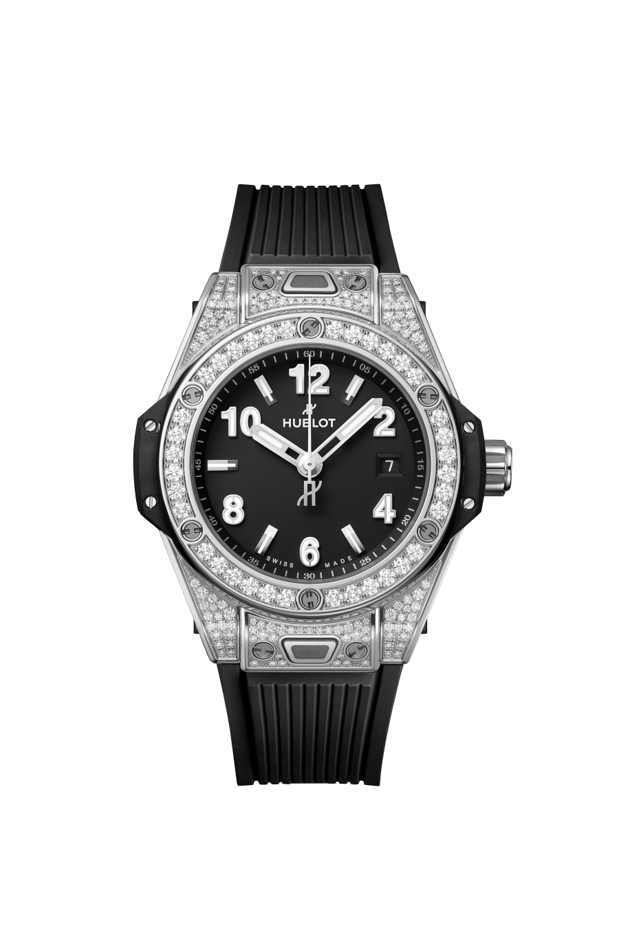 Ladies' watch  HUBLOT, Big Bang One Click Steel Pave / 33mm, SKU: 485.SX.1170.RX.1604 | watchphilosophy.co.uk