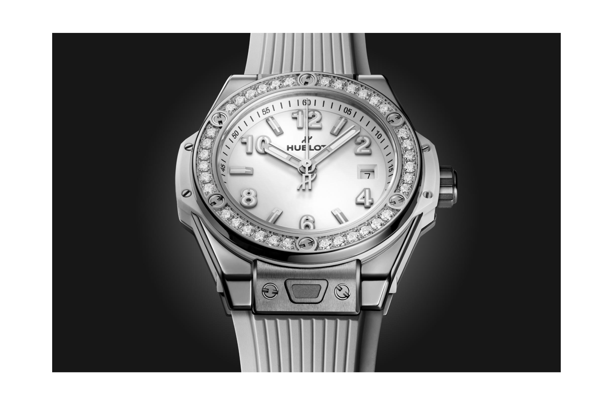 Ladies' watch  HUBLOT, Big Bang One Click Steel White Diamonds / 33mm, SKU: 485.SE.2010.RW.1204 | watchphilosophy.co.uk