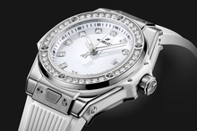 Ladies' watch  HUBLOT, Big Bang One Click Steel White Diamonds / 33mm, SKU: 485.SE.2210.RW.1204 | watchphilosophy.co.uk