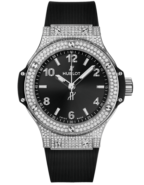 Men's watch / unisex  HUBLOT, Big Bang Steel Pave / 38mm, SKU: 361.SX.1270.RX.1704 | watchphilosophy.co.uk