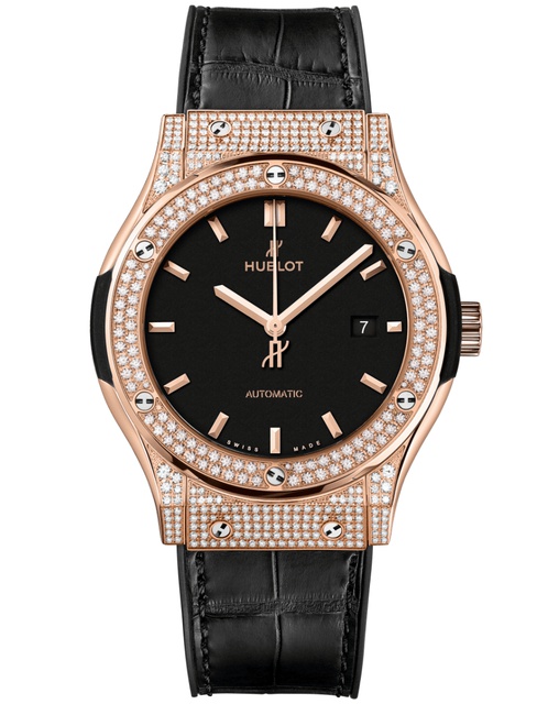 Men's watch / unisex  HUBLOT, Classic Fusion King Gold Pave / 42mm, SKU: 542.OX.1181.LR.1704 | watchphilosophy.co.uk