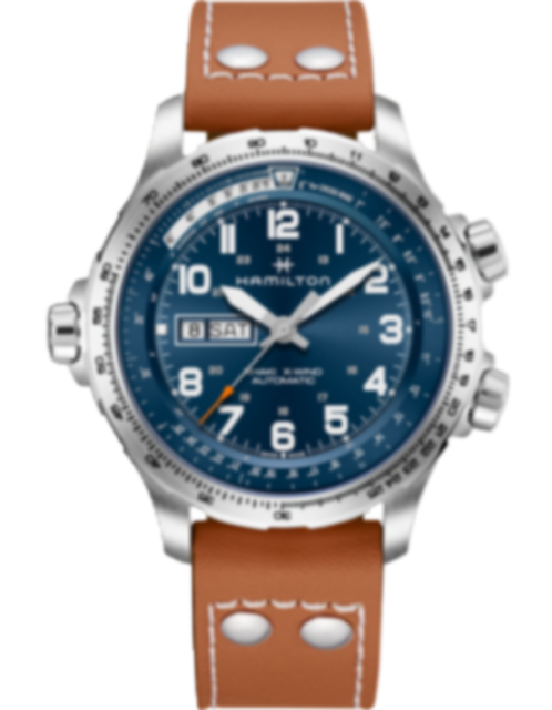 Men's watch / unisex  HAMILTON, Khaki Aviation X-Wind Day Date Auto / 45mm, SKU: H77765541 | watchphilosophy.co.uk