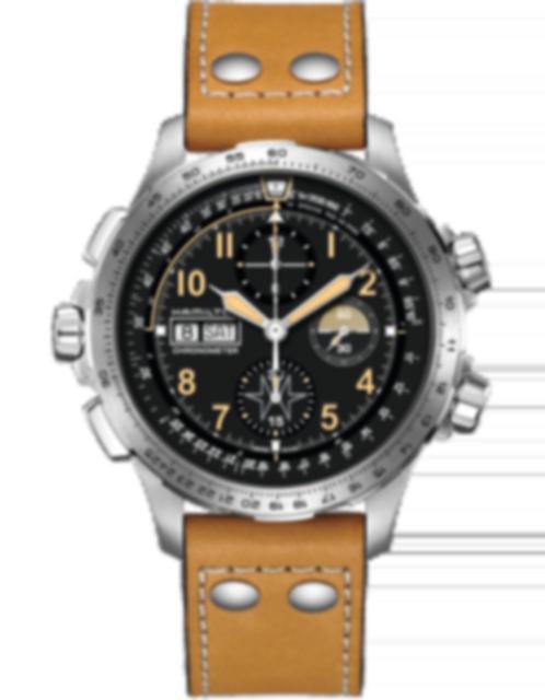 Men's watch / unisex  HAMILTON, Khaki Aviation X-Wind Day Date Auto Chrono / 45mm, SKU: H77796535 | watchphilosophy.co.uk