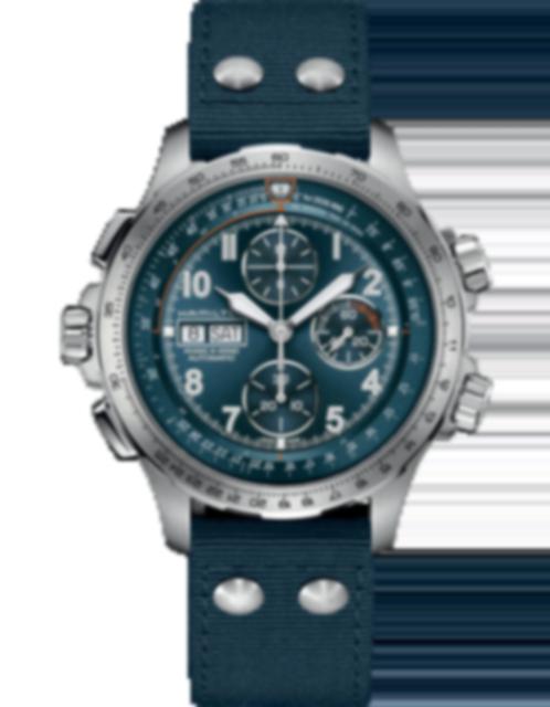 Men's watch / unisex  HAMILTON, Khaki Aviation X-Wind Auto Chrono / 45mm, SKU: H77906940 | watchphilosophy.co.uk