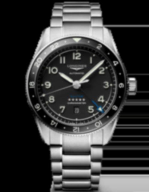 Men's watch / unisex  LONGINES, Spirit Zulu Time / 42mm, SKU: L3.812.4.53.6 | watchphilosophy.co.uk