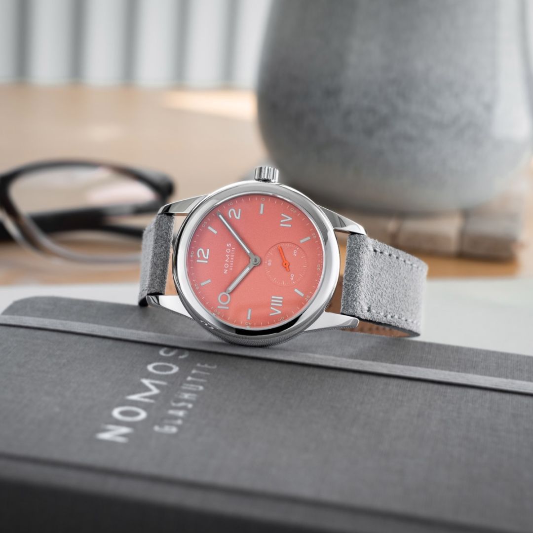 Men's watch / unisex  NOMOS GLASHÜTTE, Club Campus Cream Coral / 36mm, SKU: 714 | watchphilosophy.co.uk